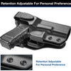 polymerholster Polymer Level II /Level III Duty Holster Compatible with Glock 17/19/19x /23/31/32/45 (Gen1-5) G22(Gen1-4) Holster for Duty Belt Not Fit G22 Gen5 - Ride Height Adjustable